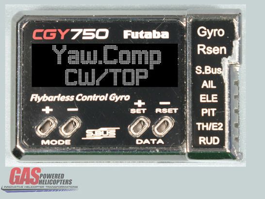 Futaba CGY750 ジャイロ Futaba CGY750 2.0 Flybarless 3-Axis Gyro Control System w